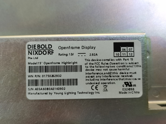 Wincor 1750242978 15 Inch LCD High Bright High Light 285 HB LCD BOX ATM spare parts