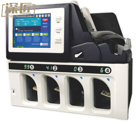 Shenjiang Multi Currency 4+1 Banknote Fitness Sorter Banknote Cash Sorting Machine