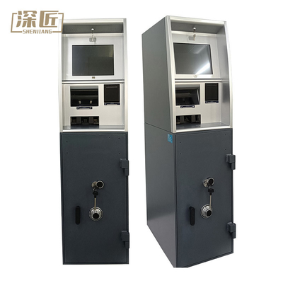 Touch Screen Cash In And Out Kiosk Cash Deposit Machine With Cheque Scanner