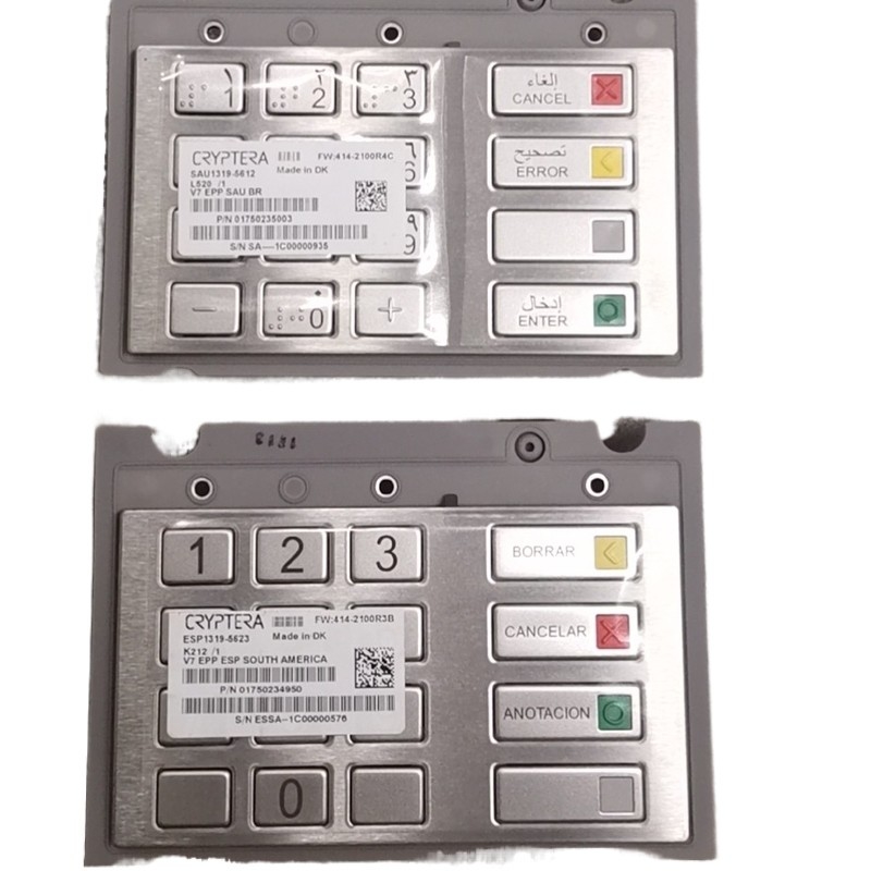 1750235003 SAU BR pinpad 1750255914 INT ASIA EPP V7 ESP  1750255914 KSA keyboard atm parts Diebold Nixdorf