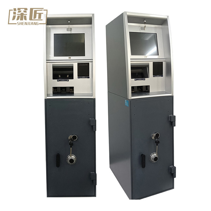 Touch Screen Cash In And Out Kiosk Cash Deposit Machine With Cheque Scanner